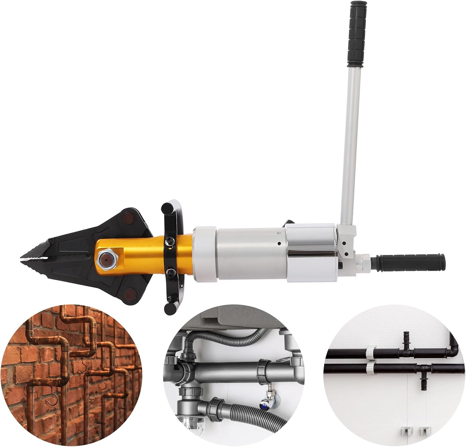 18T Shear Force Hydraulic Rescue Tool - All-in-One Spreader/Cutter with 5.5T Expansion, 360° Rotation & Built-in Hand Pump for Emergency Extrication