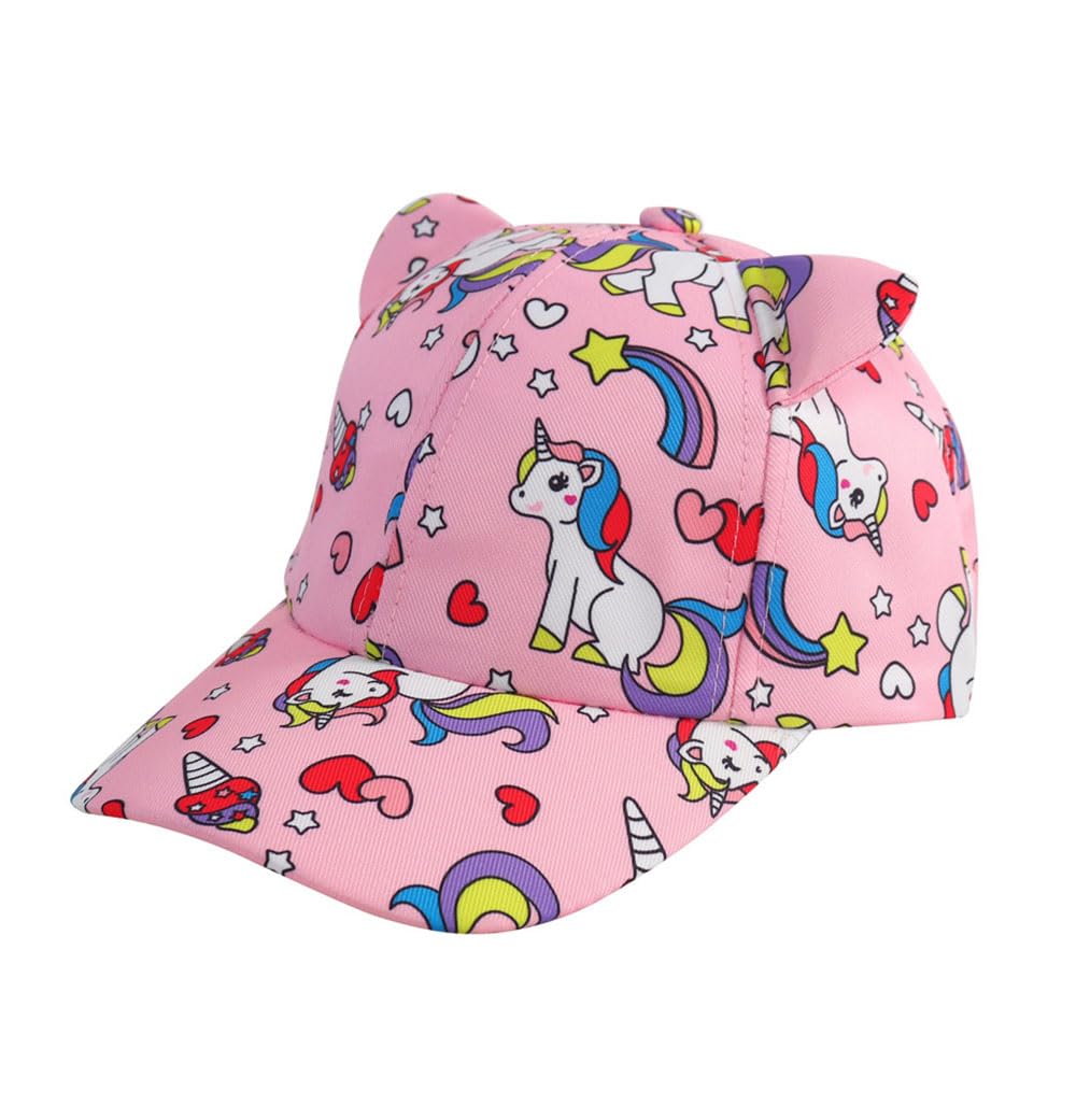 Kids Girls Unicorn Shiny Glitter Baseball Hats Trucker Hat Cap Adjustable Sun Hat for Girls Boys Toddler