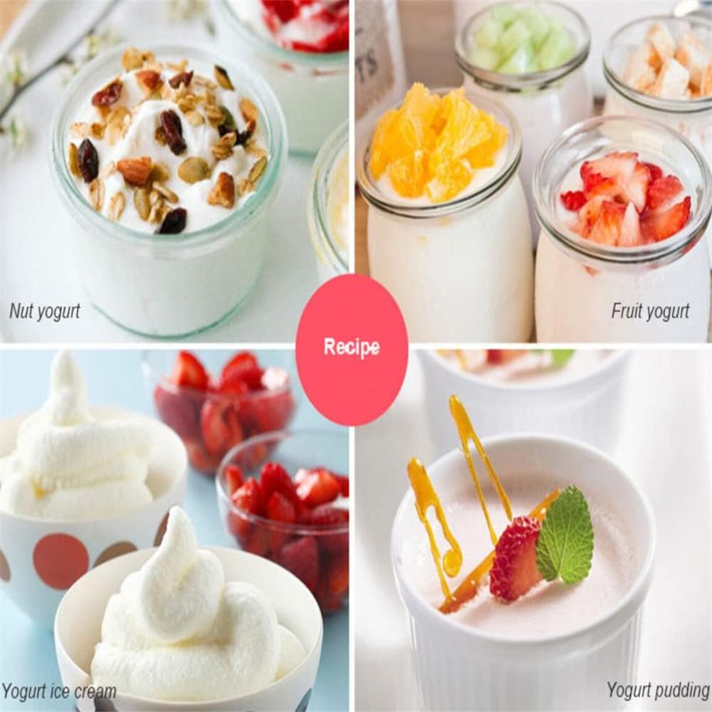 Glass Cup Homemade Yogurt Maker Electric Yogurt Machine Unique Structure Equal Heat Transmission Easy Carry Clean DIY Kitchen Utensils for Office