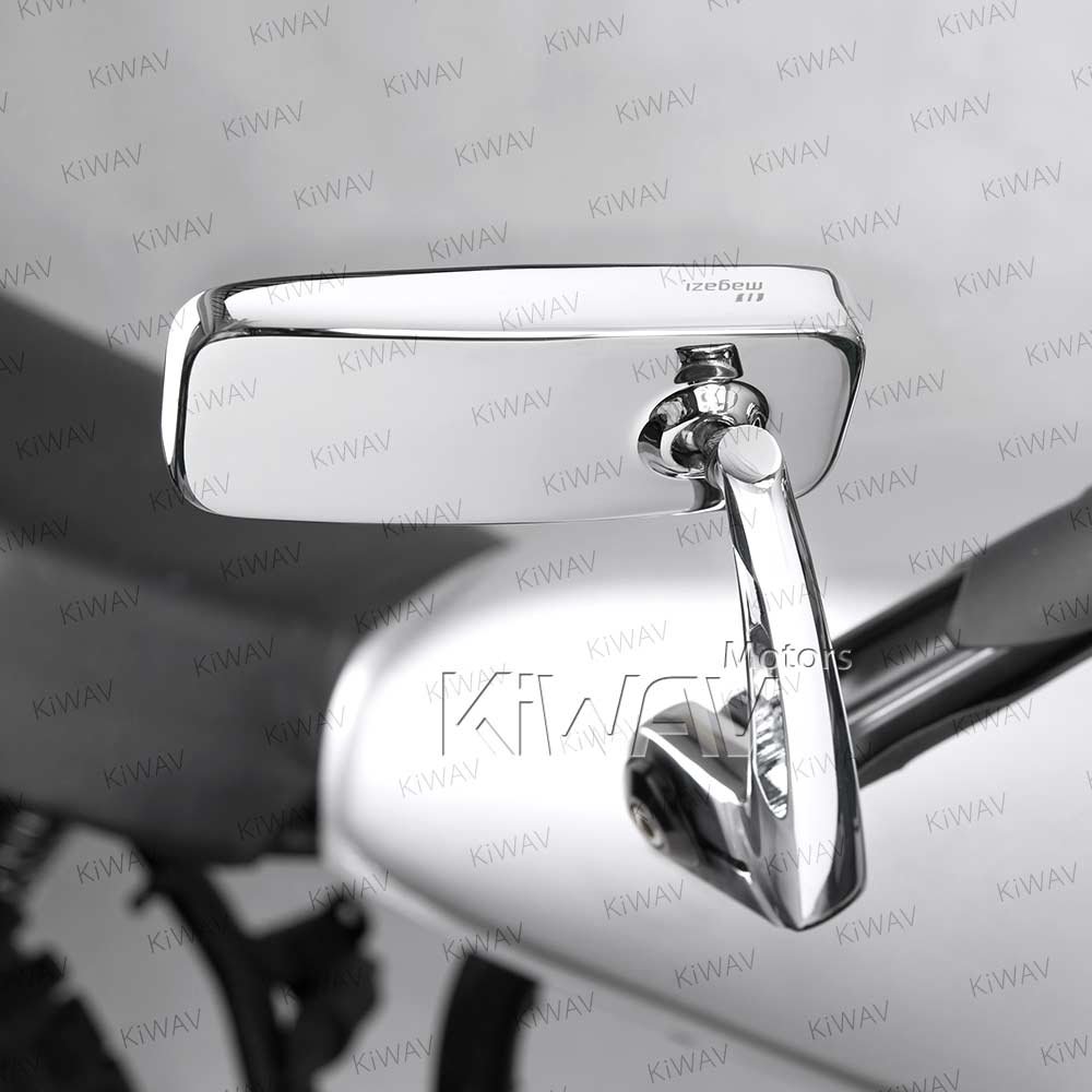 Amazon | KiWAV バイクミラー バーエンドミラー クラシック クロム Amazon | KiWAV バイクミラー バーエンドミラー クラシック クロム
