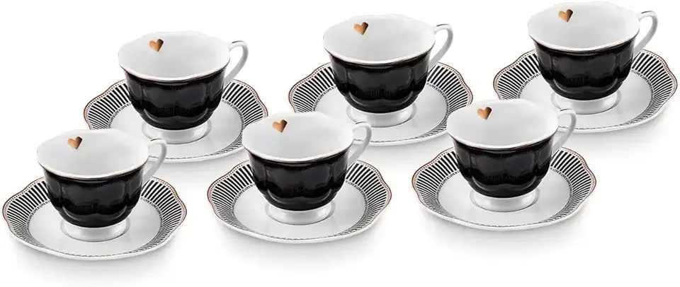 Karaca kaffekoppsset för espresso och turkiskt kaffe