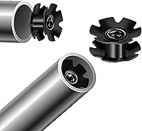 Vista 5 de BUCKLOS Tapa superior para auriculares de bicicleta y tuerca de estrella, aleación de aluminio/fibra de carbono para vástagos de manillar