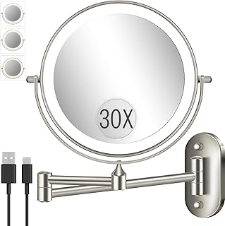 Espejo de Maquillaje Iluminado de Pared 30X/1...