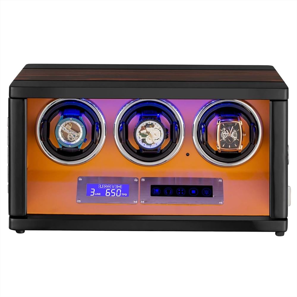 ラインハルト　木製ワインディングマシーン 4本同時＆収納引出しカギ付き ！ ラインハルト 木製ワインディングマシーン 4本同時＆収納引出し