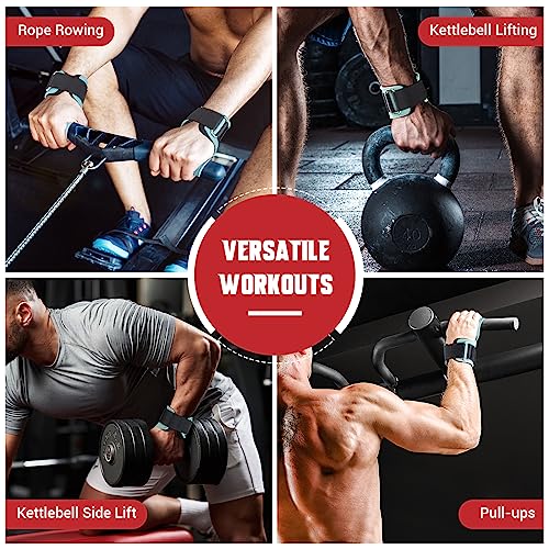 Image of Weight Lifting Wrist Strap, Double-Layer Leather for Deadlift Powerlifting