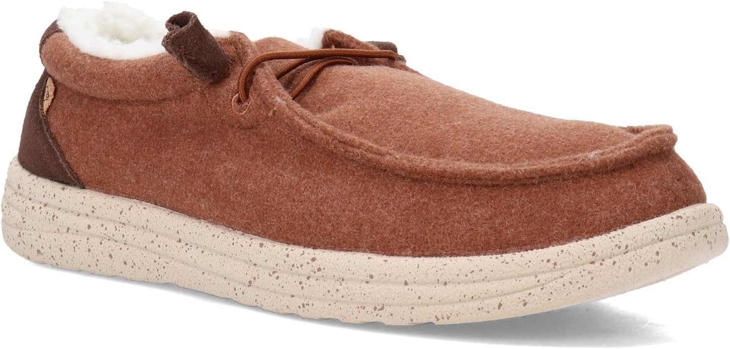 Lamo Samuel Men's Shoes Chestnut Wool 7 Medium Loafers