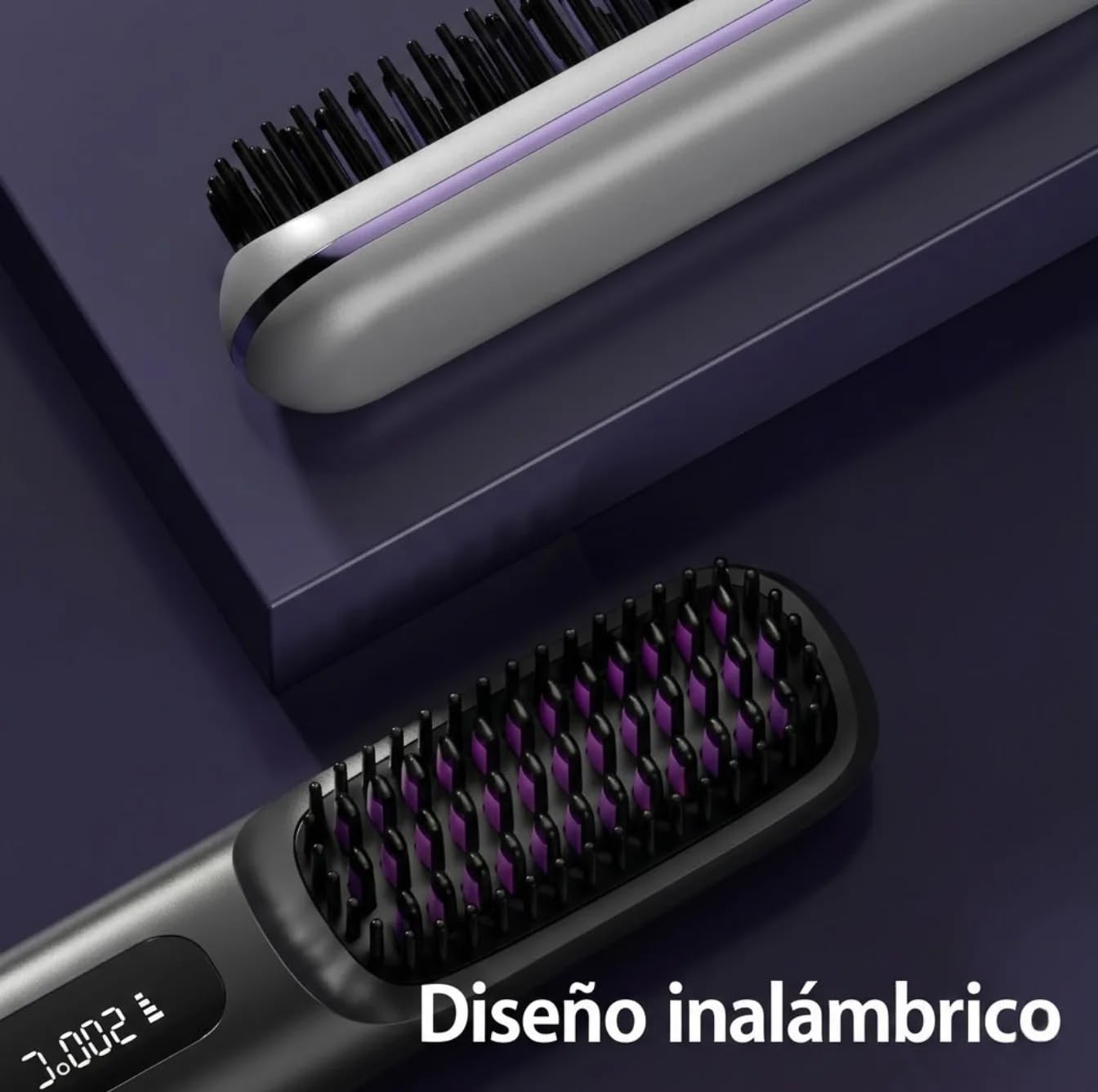 Suavelia Cepillo Inalámbrico para Cabello Corto, Cepillo de Pelo Moldeador Recargable, Voluminizador con Revestimiento Cerámico para Raíces y Flequillo, Portátil y Ergonómico Sin Cables