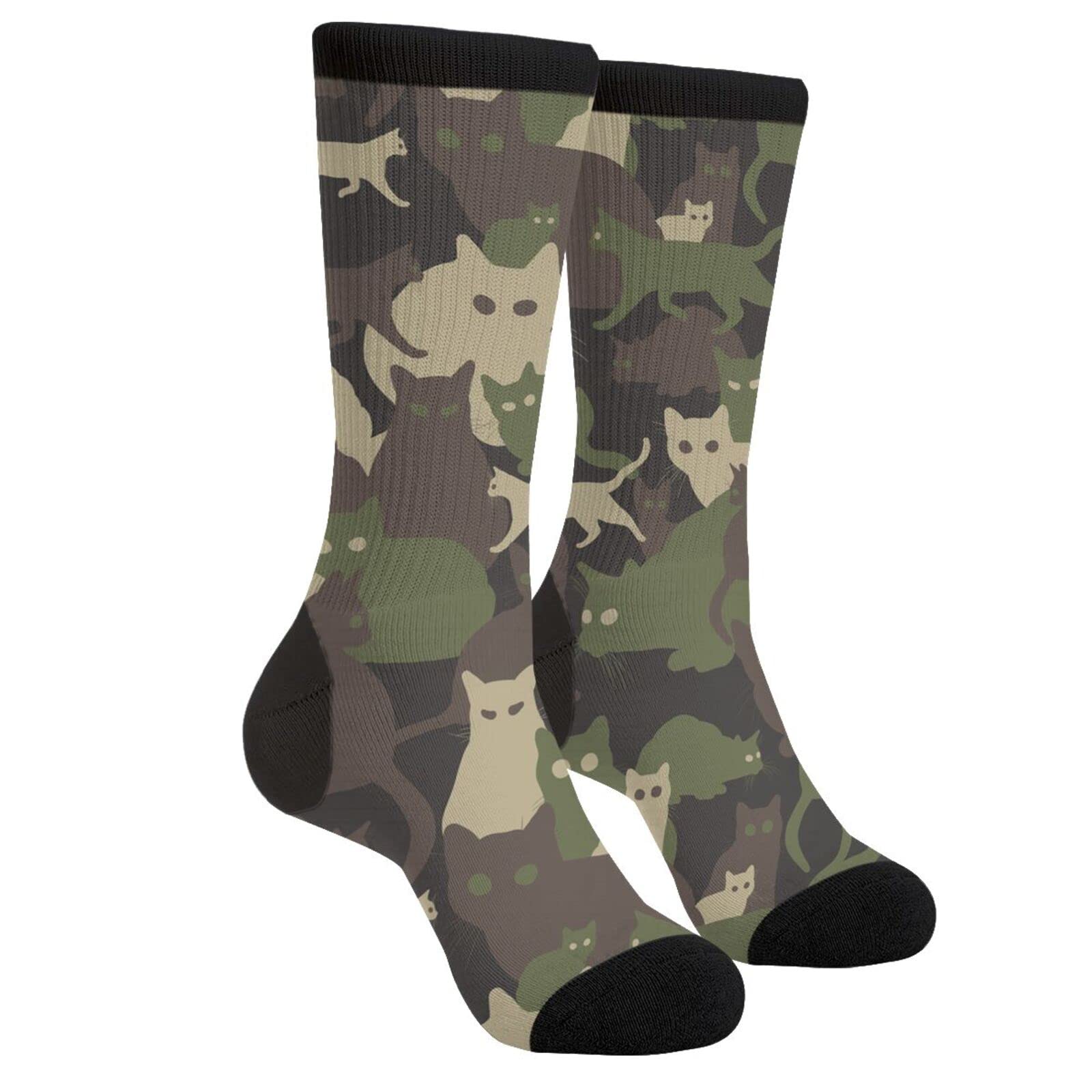 JUZGTSIT Funny Novelty Crazy Crew Tube Socks, Men'S Women'S Casual Dress Socks