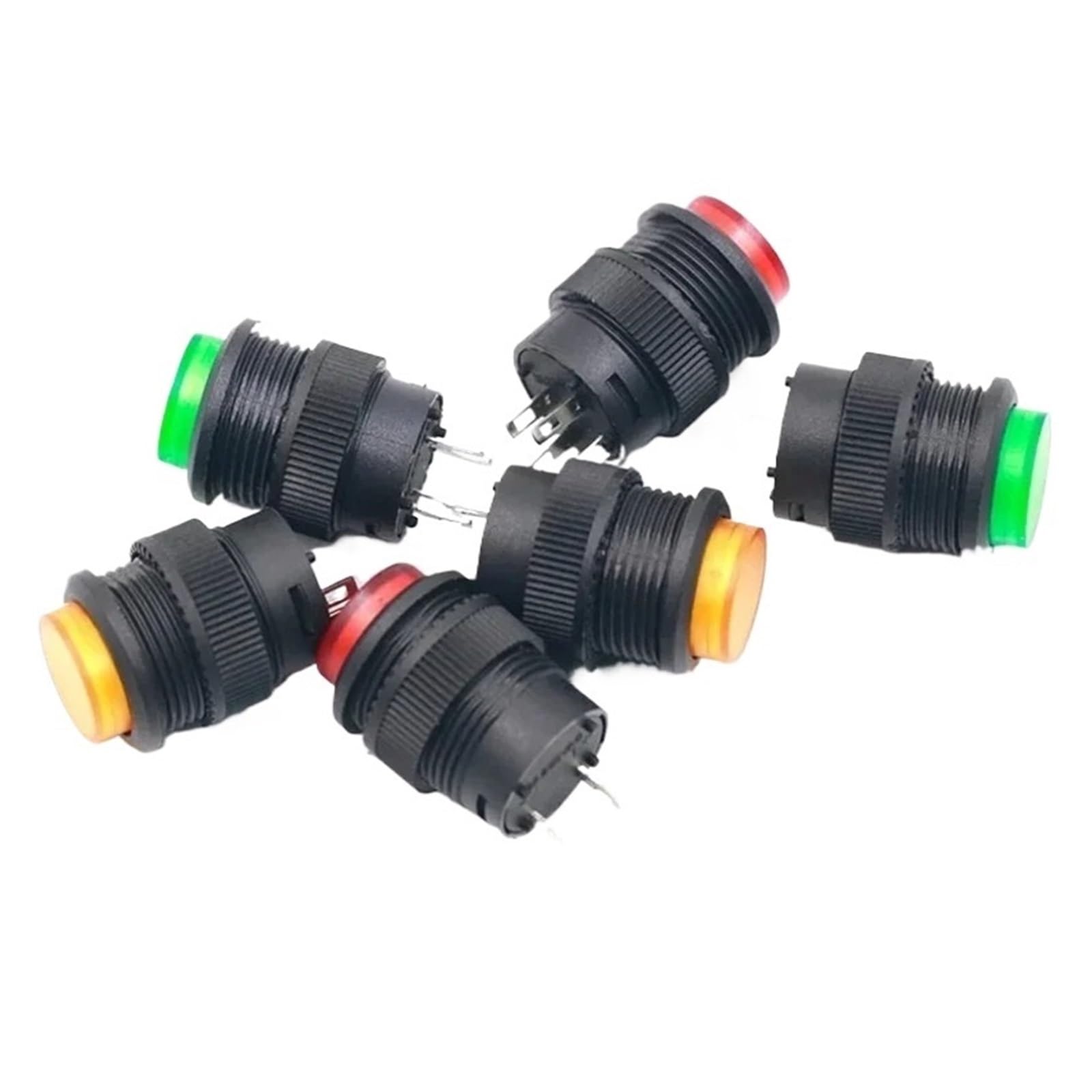 Bouton poussoir 16mm self reset pour domotique et simulation de vol