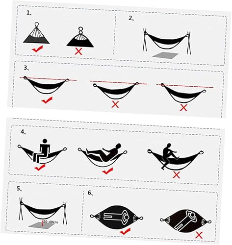 Miniatura 3 de VANZACK Hamaca para exteriores, hamaca plegable para niños, hamaca plegable para niños, hamaca de viaje, hamaca de camping, hamaca de tela, cama