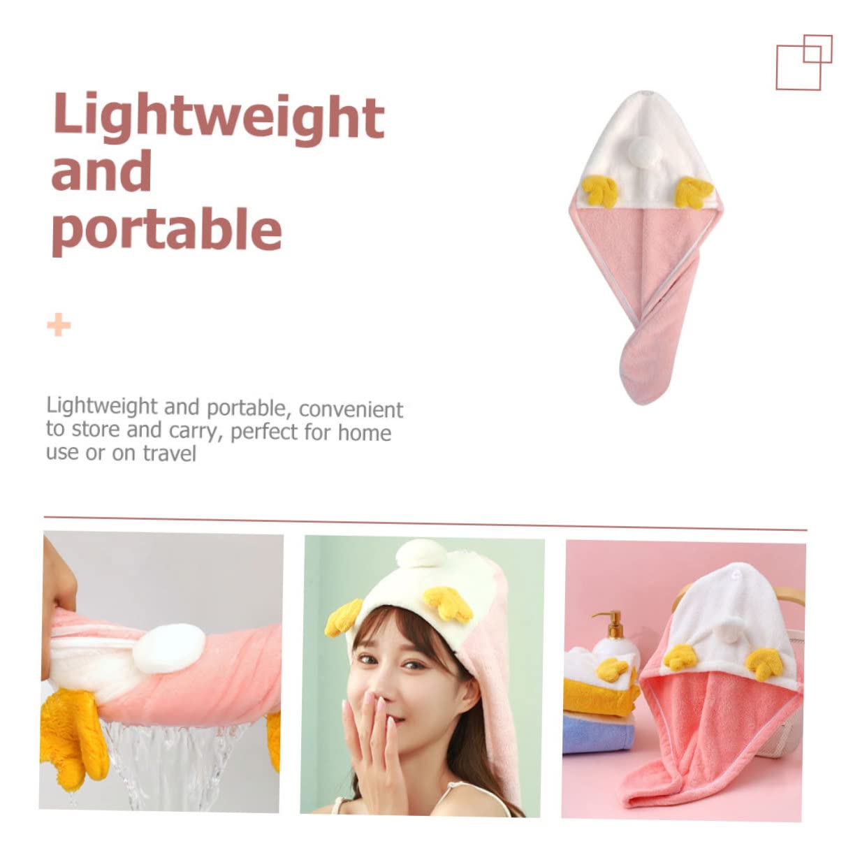 1 Asciugacapelli In Cappellino Da Donna, Rapida Asciugatura In - Foto 14