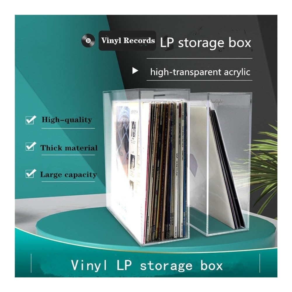 Stojak do przechowywania płyt CD Stojak do przechowywania płyt winylowych, przezroczyste pudełko na płytę LP, akrylowy uchwyt na płytę, organizer do ekspozycji w domu, pojemniki do układania w stosy