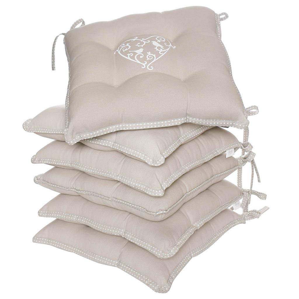 Dibor Outdoor Cushion Seat Pad Set 6 Garden Dining Chair Cushions