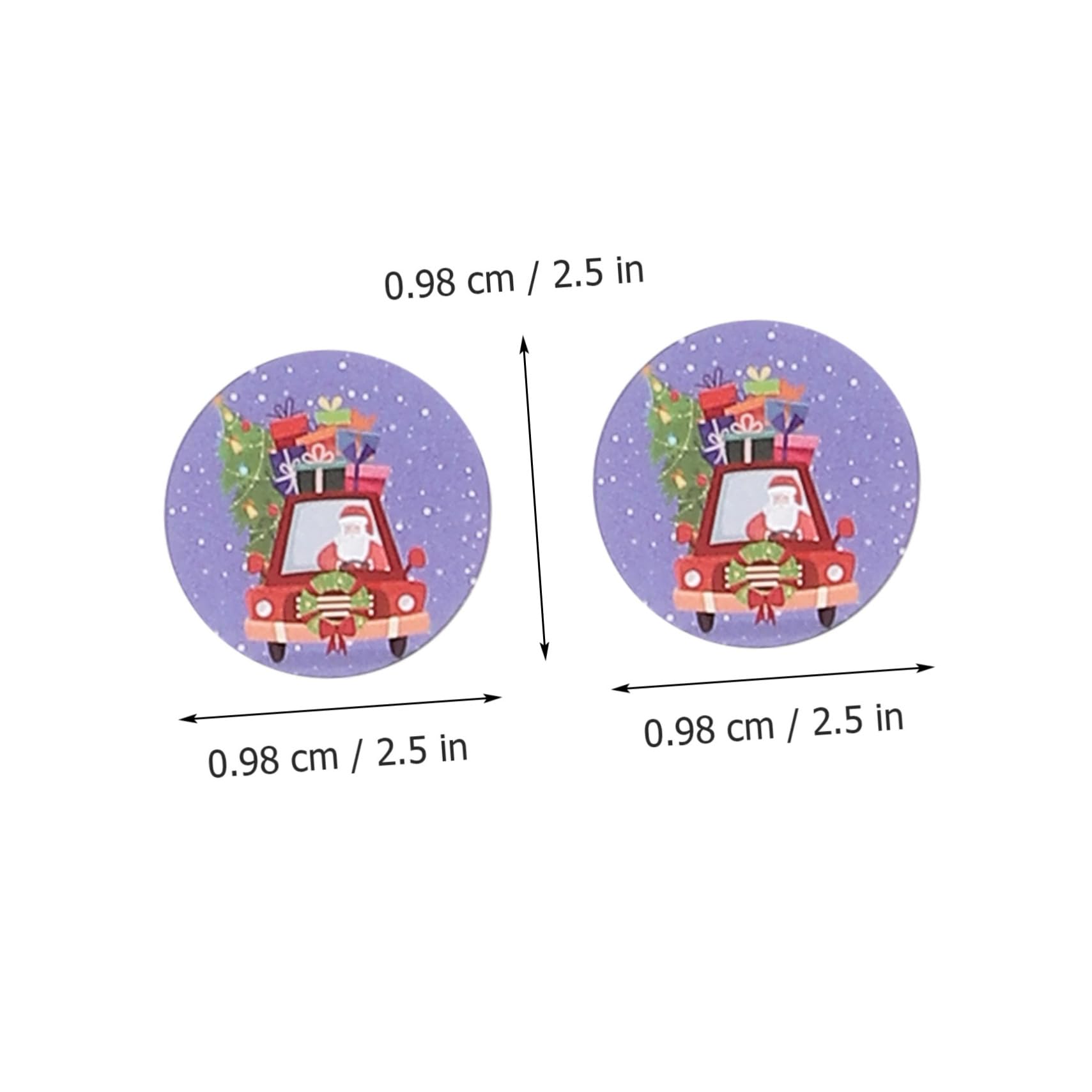 5 Set Adesivi Natalizi Carta Da Etichette Sigillanti Adesivi Etichette Natalizie 3 * 5