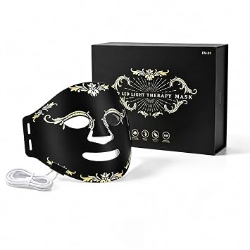 Red Light Therapy Mask for Face, 4 Modes - NIR 850nm, Red 620nm, Blue 460nm and Mixed Light - Cordless & Rechargeable LED Face Mask for Home, Skincare Gifts for Women Mom