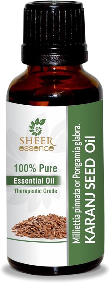 Karanj Seed Oil -Pongamia Glabra | Millettia Pinnata | Pongamia Pinnata- Carrier Oil 100% Pure Natural Undiluted Uncut Therapeutic Grade Oil 8.45 Fl.OZ
