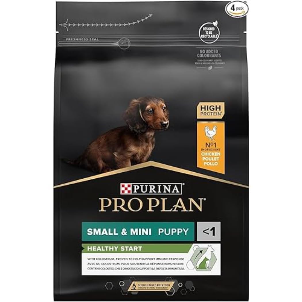 Purina Pro Plan Comida Seco para Cachorros Pequeños y Mini con Optistart, Sabor Pollo - 3 Kg