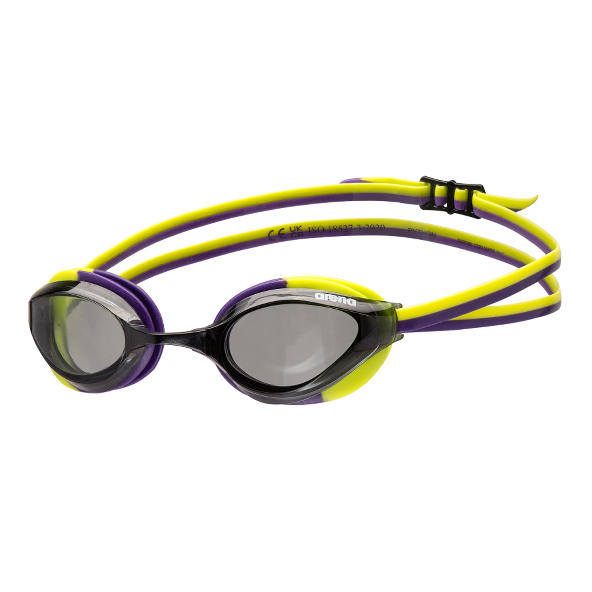 Arena Unisex Adults Python Racing Swim Goggles For Men And Women Competitive Swimmers Anti-Fog Non-Mirror Lens Max Comfort Lap Swimming Smoke/Plum/Ar
