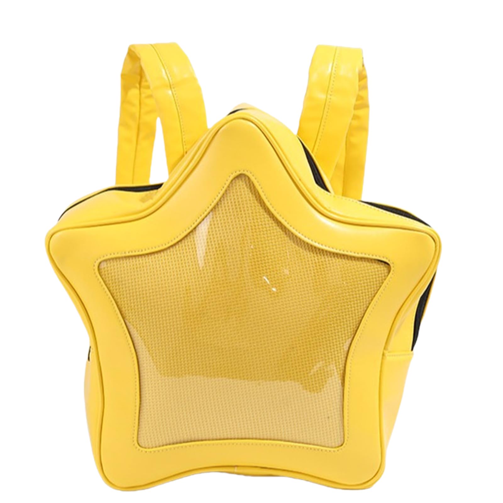 Thesunace Mochila Amarilla en Forma de Estrella para Adolescente Chica Mujer, con Inserción para Pines, Mochila Kawaii
