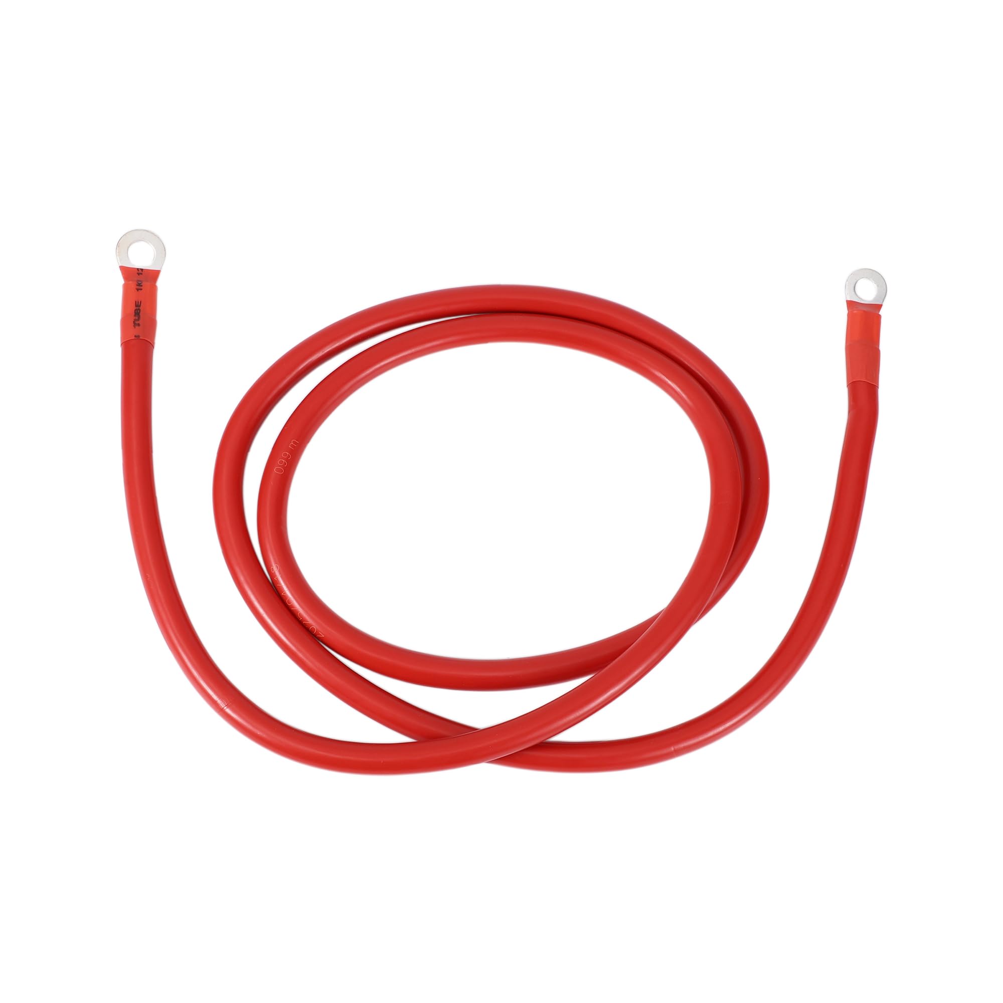 Partuto 165cm 2AWG Battery Inverter Cable 3/8" 5/16" Battery Cable Tinned Copper Red OT Type 1 Pc