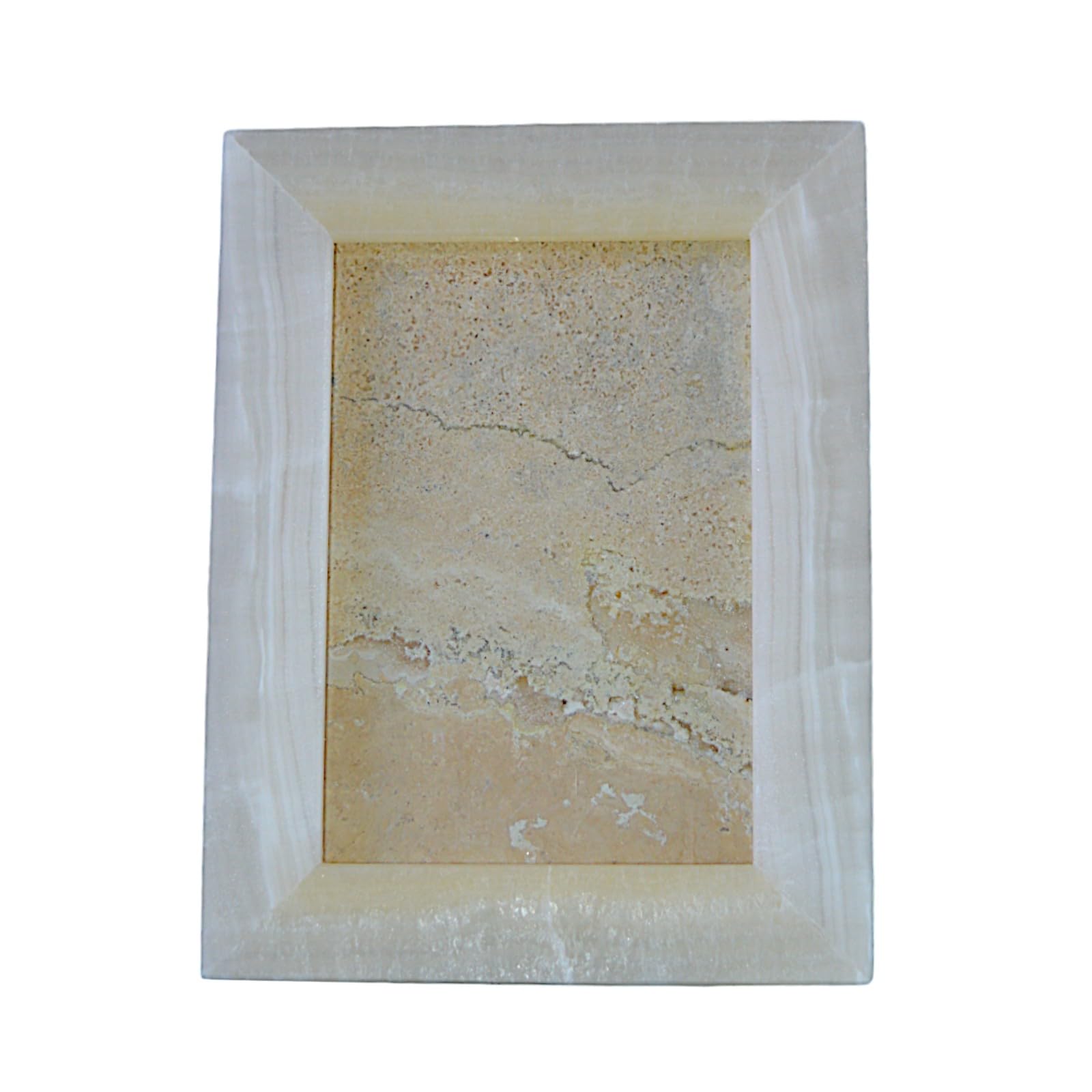 Cadre photo onyx blanc vertical design intérieur moderne H 30cm