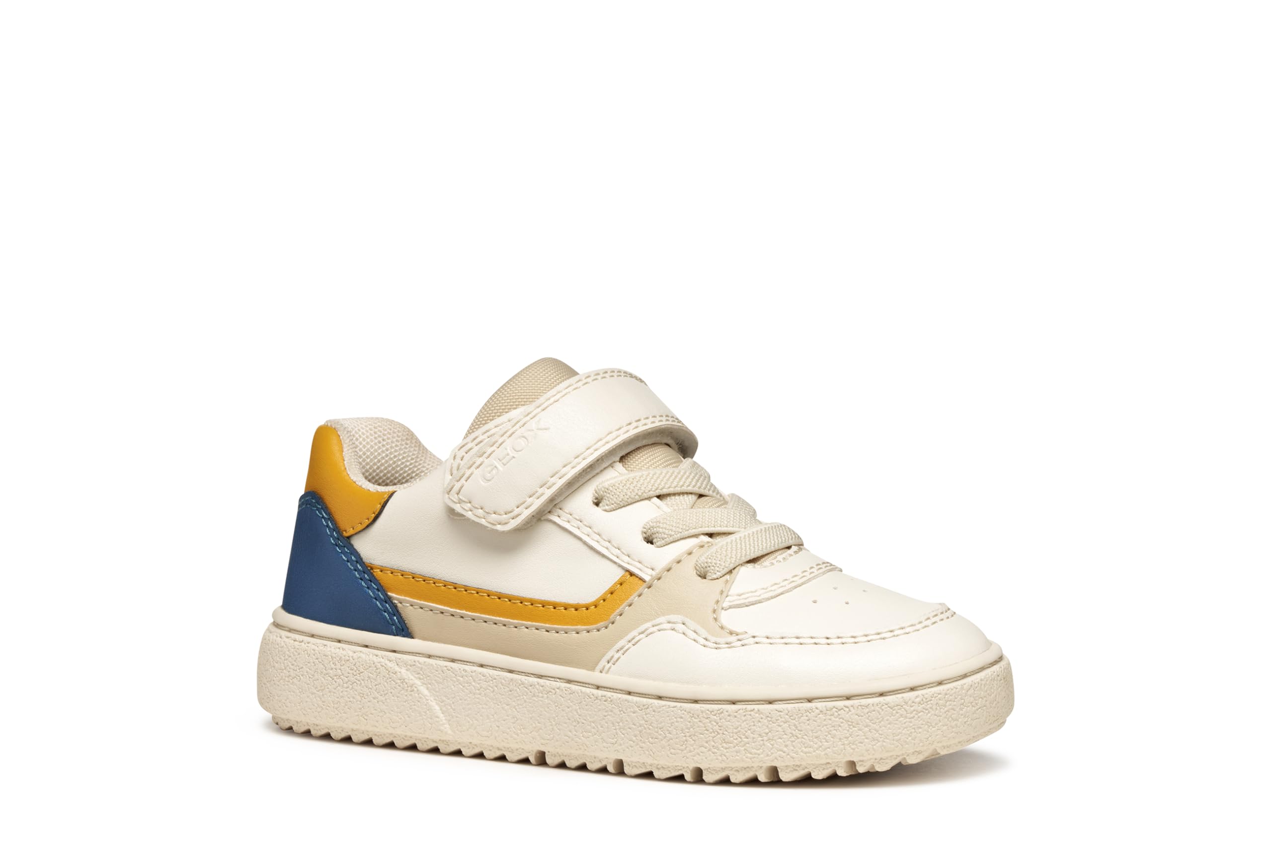 Geox Herren Lt Ivory Dk Yellow Junior J Theleven Boy Sneakers Lt Ivory/Dk Yellow 37_Eu