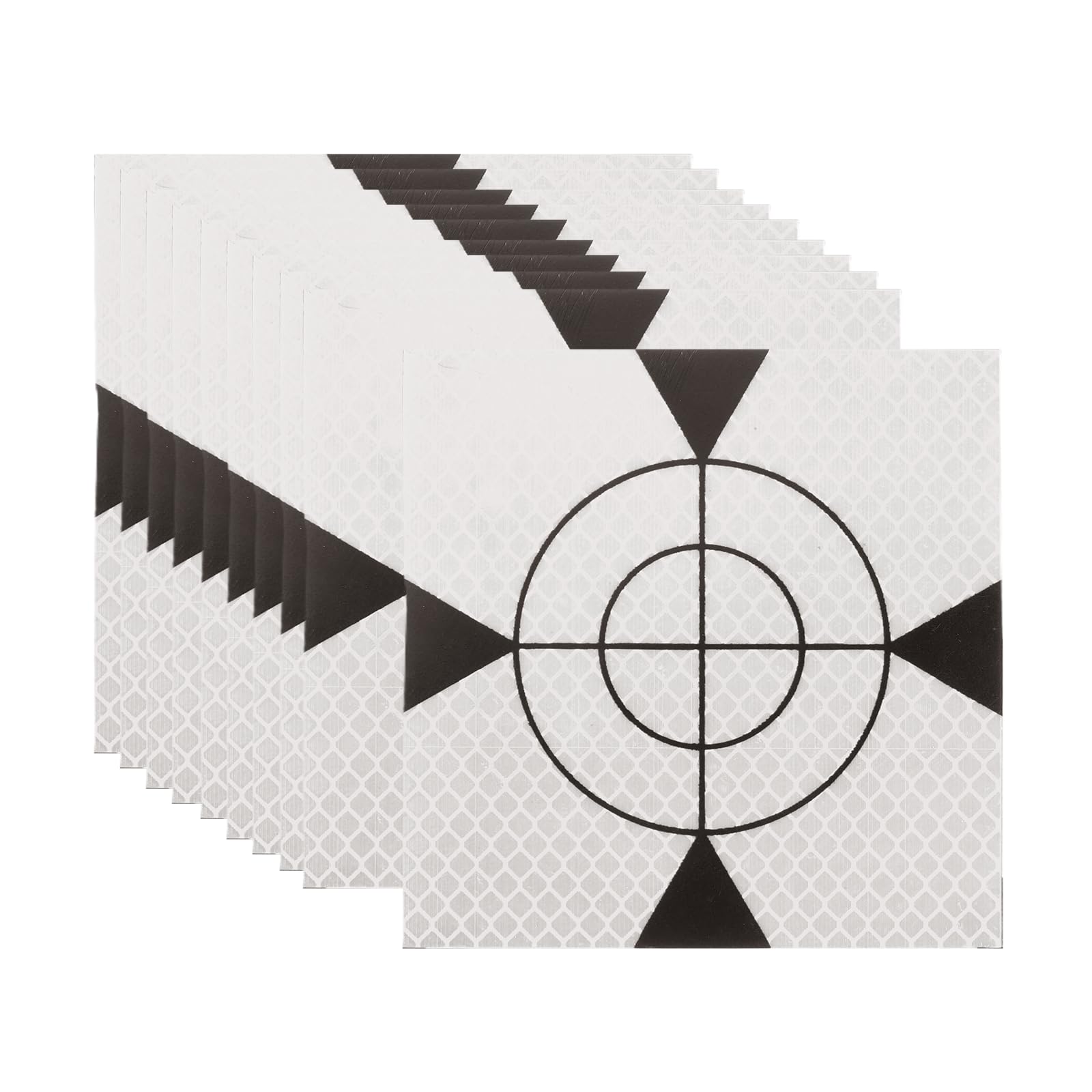 PATIKIL Survey Reflector Target (100x100mm, White)(10 Pcs) Self-Adhesive Reflective Sheet Surveying Target Mark Tape, Suit for Total Station/Ship Inspection/Tunnel Measure