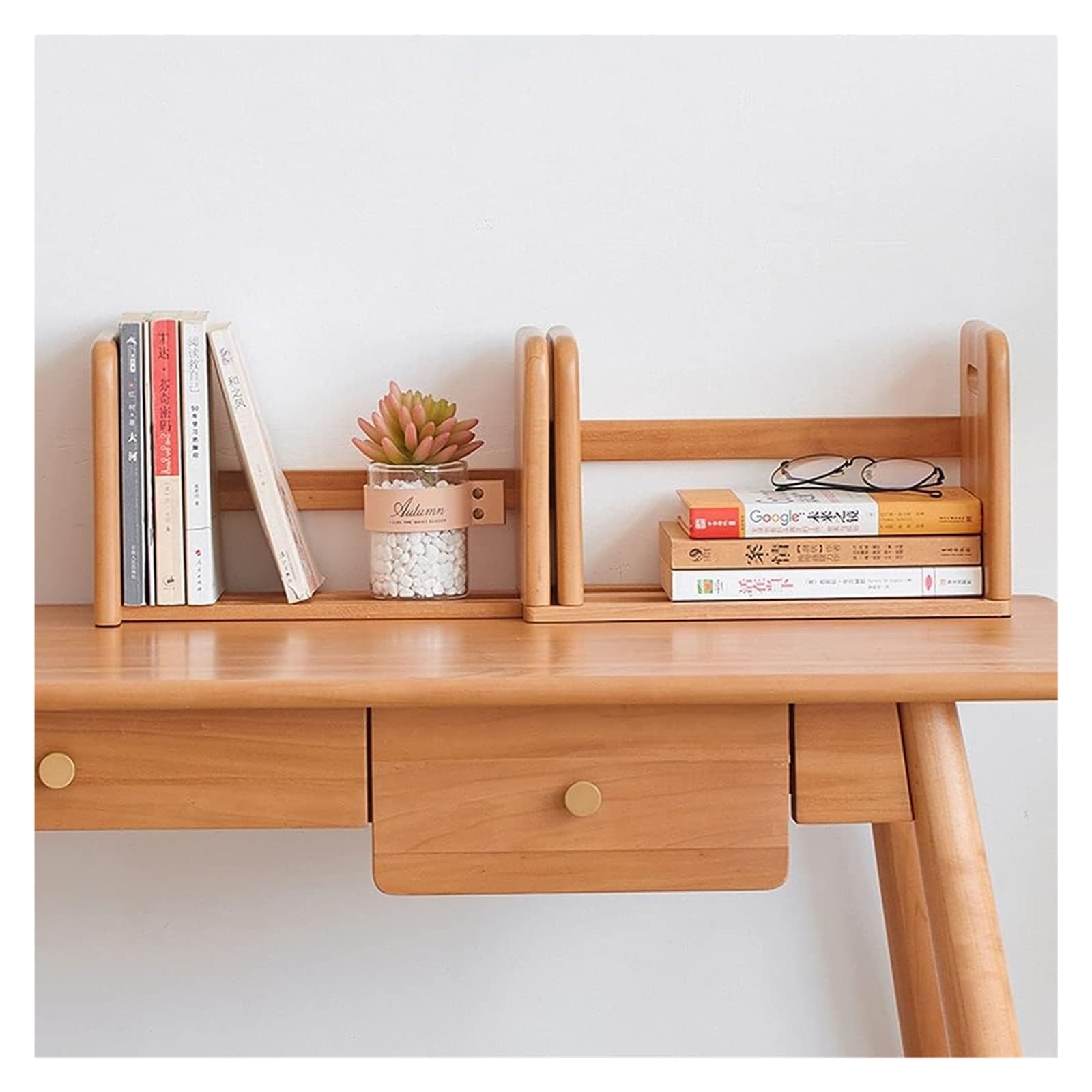 Boohelf Desk nizer - Piccolo scaffale aperto in legno per libri, CD, riviste, ufficio, documenti, cucina, slish & Functal per casa e ufficio