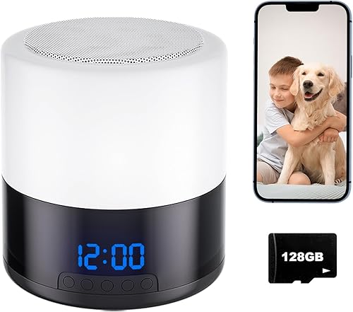 Cámara de seguridad con altavoz Bluetooth, cámara WiFi interior 1080P para el hogar, bebémascota, monitor inalámbrico para bebé con luz nocturna,