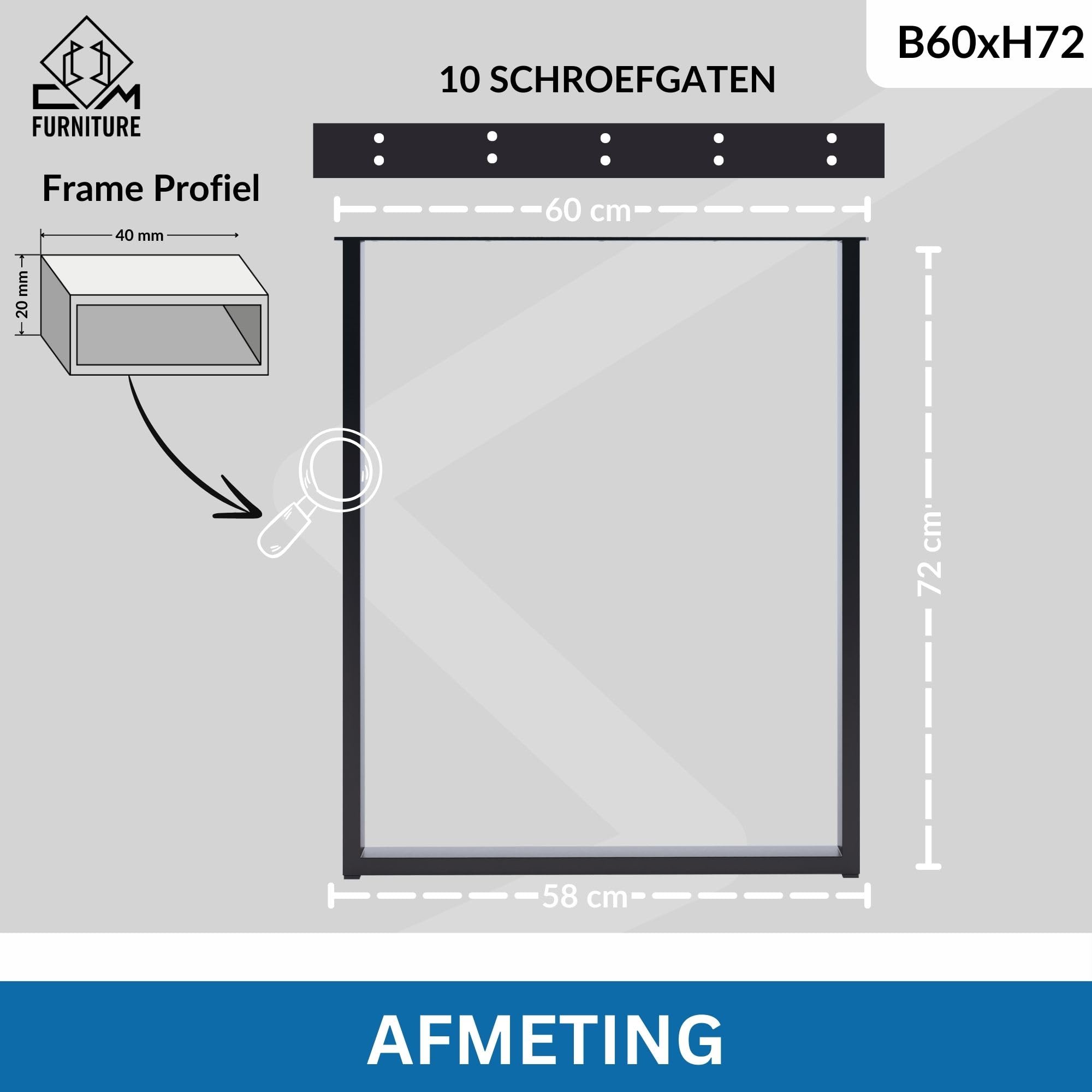 Cm Furniture 2x Vierkante Tafelonderstel Wit Hoogte 72 B72 X H72 Tafelpoten Meubelpoten Bureaupoten Eenvoudig Te Monteren En Vloerbeschermers Meegeleverd Bankpoot Tafelframe 1011694912