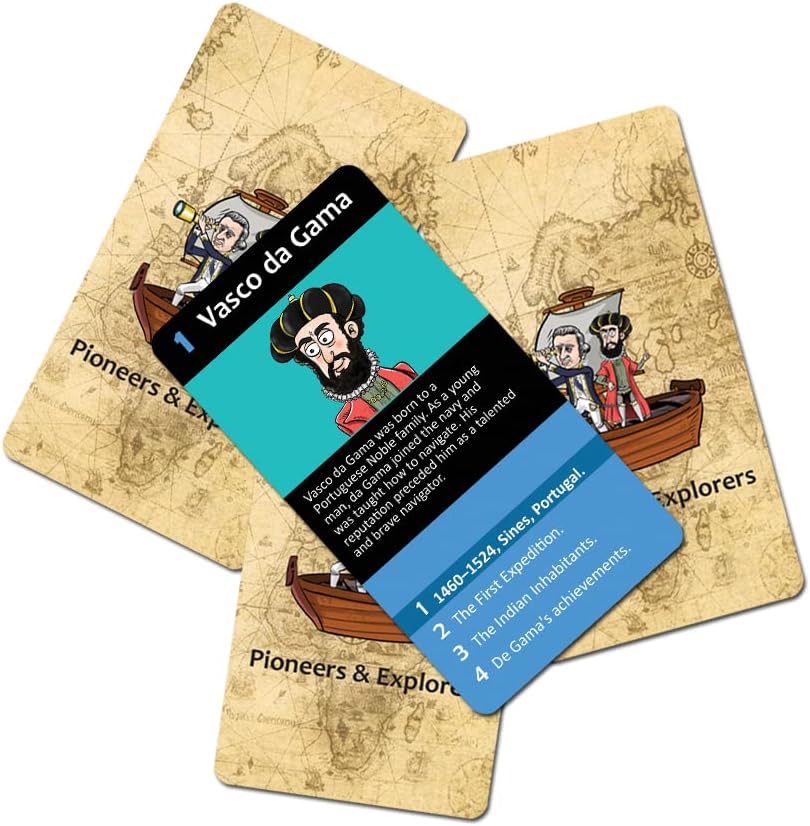 Miniatura 3 de The Purple Cow Go Fish! - Pioneros y expolores - El clásico juego de cartas con un impulso de conocimiento general para niños y familias a partir de