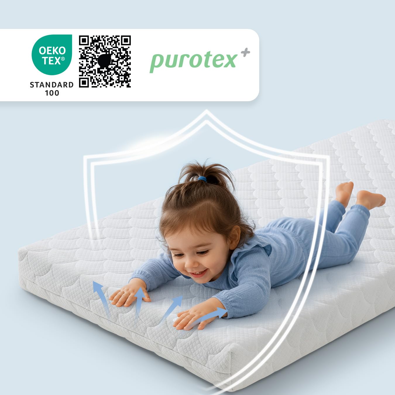 SLEEP&BED Baby matratze 70 x 140 Kindermatratze für Babybett Atmungsaktive