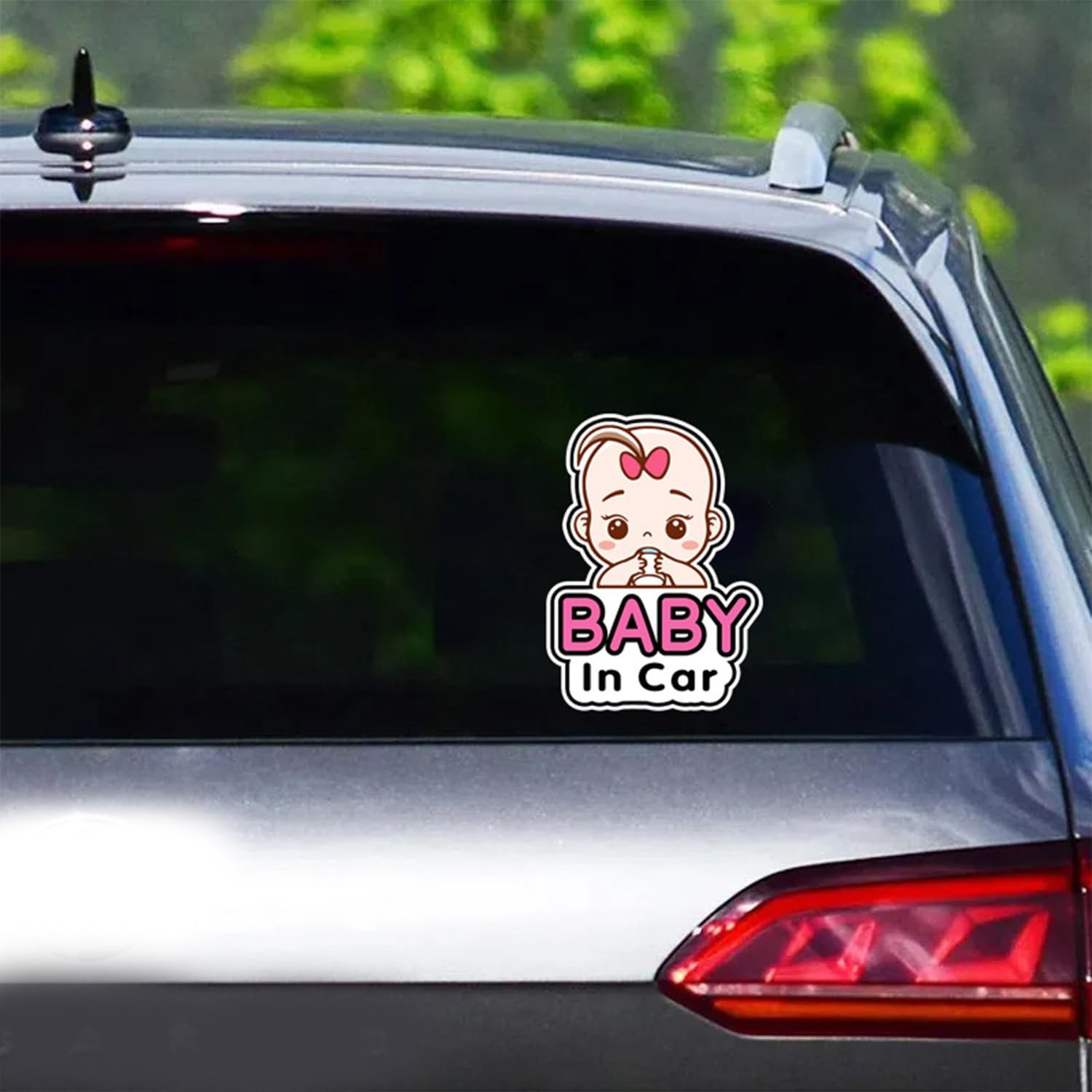 2Pcs Baby on Board Car Sticker, 19cm/7.48in * 13.7cm/5.39in Safety Car Sign, Removable Safety Sticker - Image 4