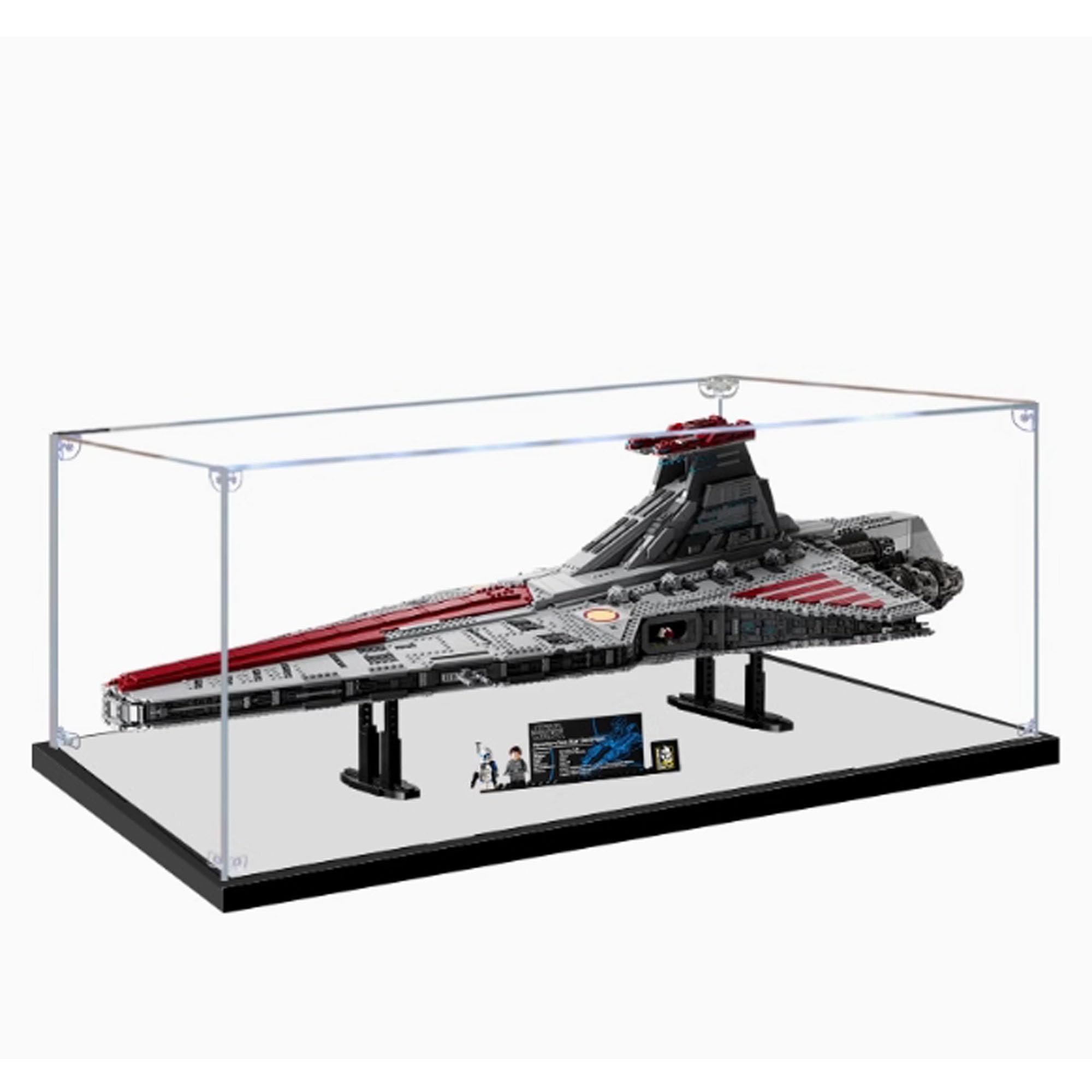 Acrylic Display Case, Compatible with Lego 75367 Hunter Republic Attack Cruiser Model Set, Dustproof Transparent Display Case, Storage Box (Display Case Only) (Mirror 2mm)