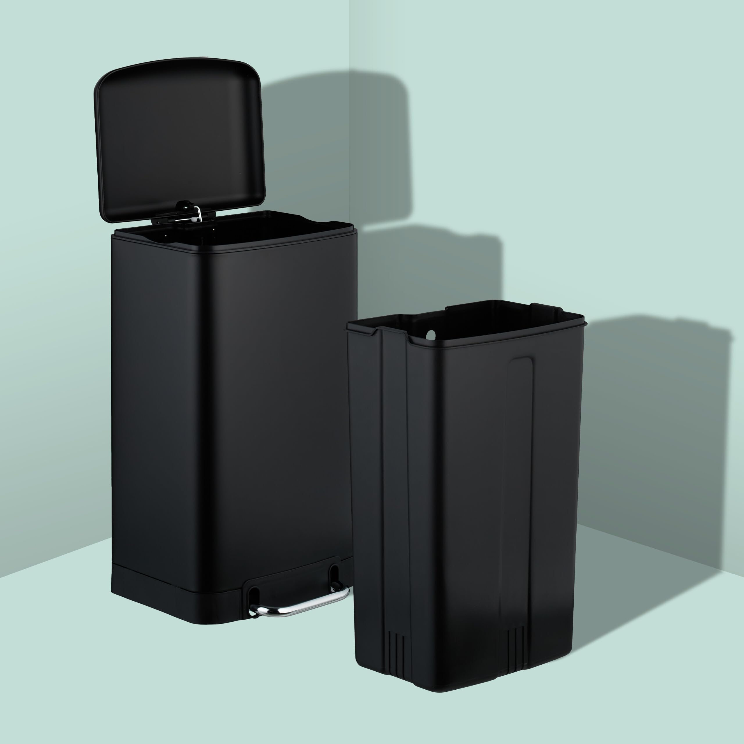 Brabantia - 288647 - Poubelle Touch Bin Avec Seau Intérieur En Plastique, 30 L - Inox Mat Anti