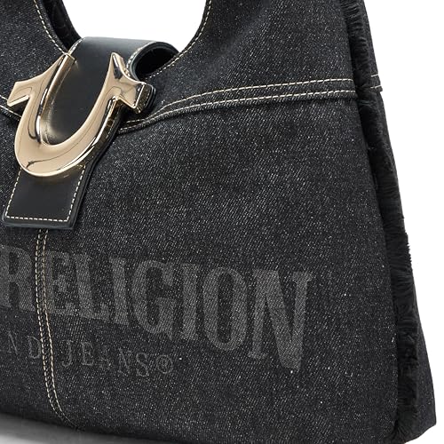 True Religion Hobo Bag, Women's Frayed Denim Handbag, One Size4