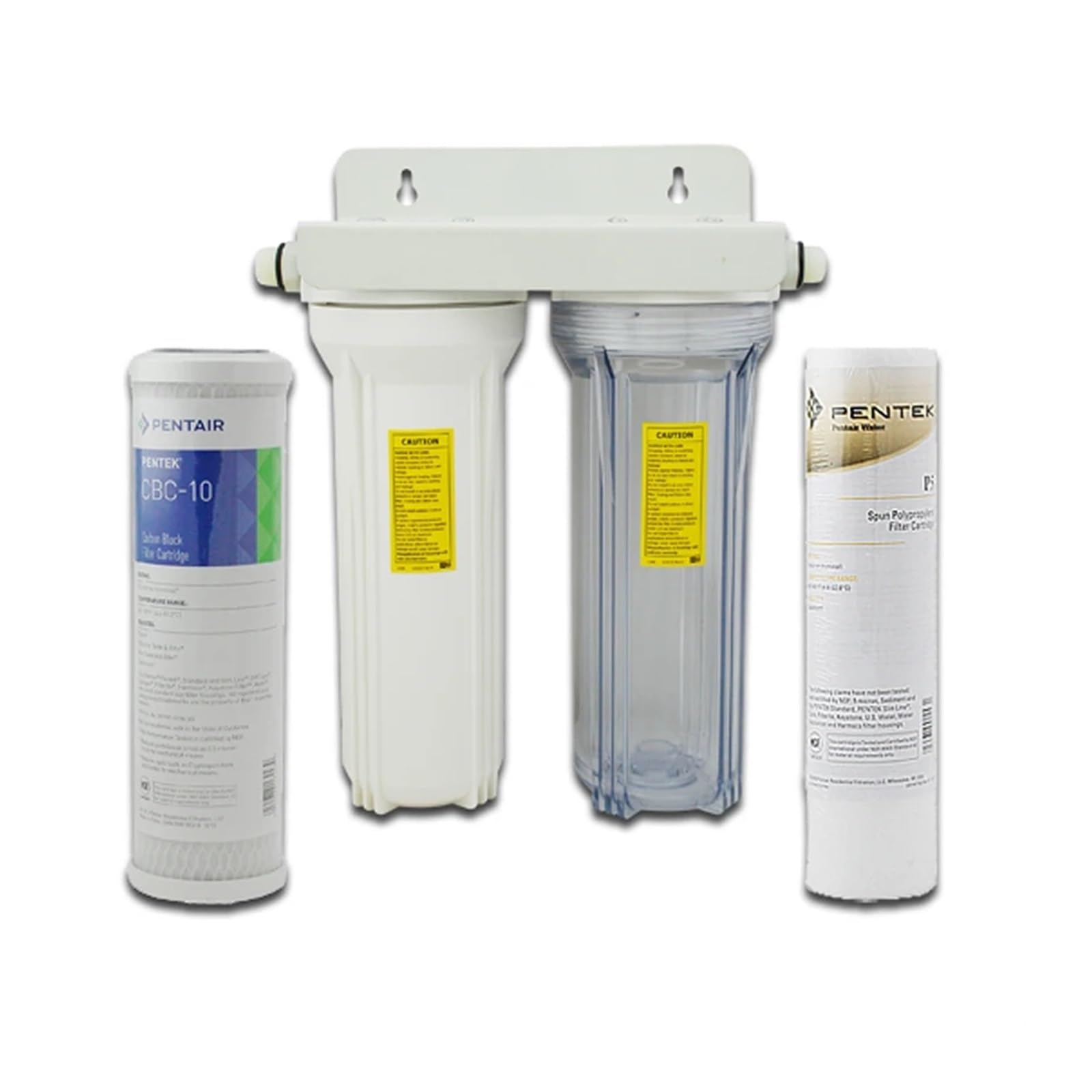 Sistemas de filtrado agua 2 etapas, puerto 1/2", con sedimento PP y carbón activado