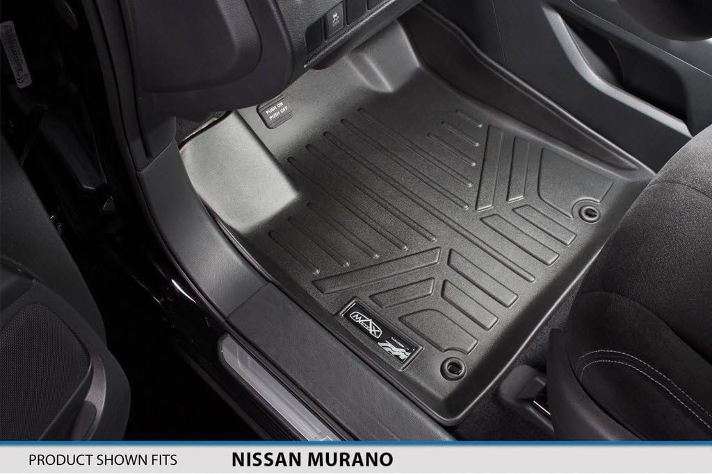 SMARTLINER All Weather Custom Fit 2 Row Floor Mat Liner Set Compatible with 2015-2018 Nissan Murano - Image 2
