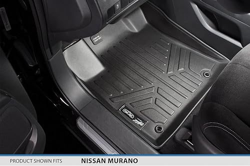 Miniatura 2 de MAXFLOORMAT, tapete para piso de auto para Nissan Murano (2015-2017), conjunto para dos filas, color negro.