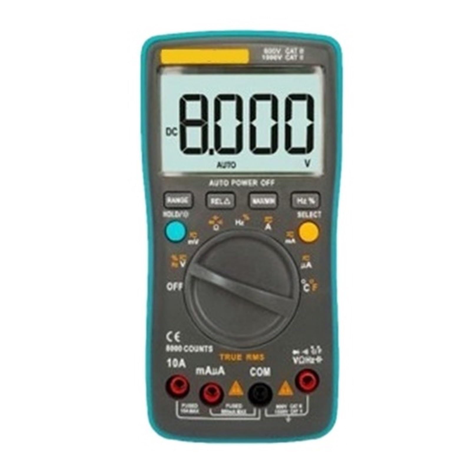 Multimetr Cyfrowy 8000 19999 Zlicza True Wielofunkcyjny Tester Pojemności Temperatury AC/DC DMM Szybko Dokładnie Łatwy Odczyt(8000 Count)