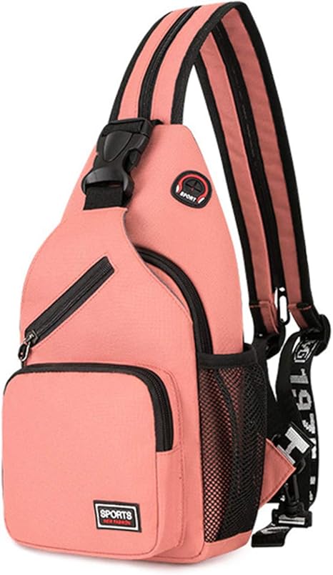 FANDARE Dames Borsttas Kleine Rugzak met Oortelefoongat Schoudertas Meisje Sling Bag Multifunctioneel Crossbody voor Reizen Wandelen Sport Dagrugzak Duurzaam Polyester Blauw