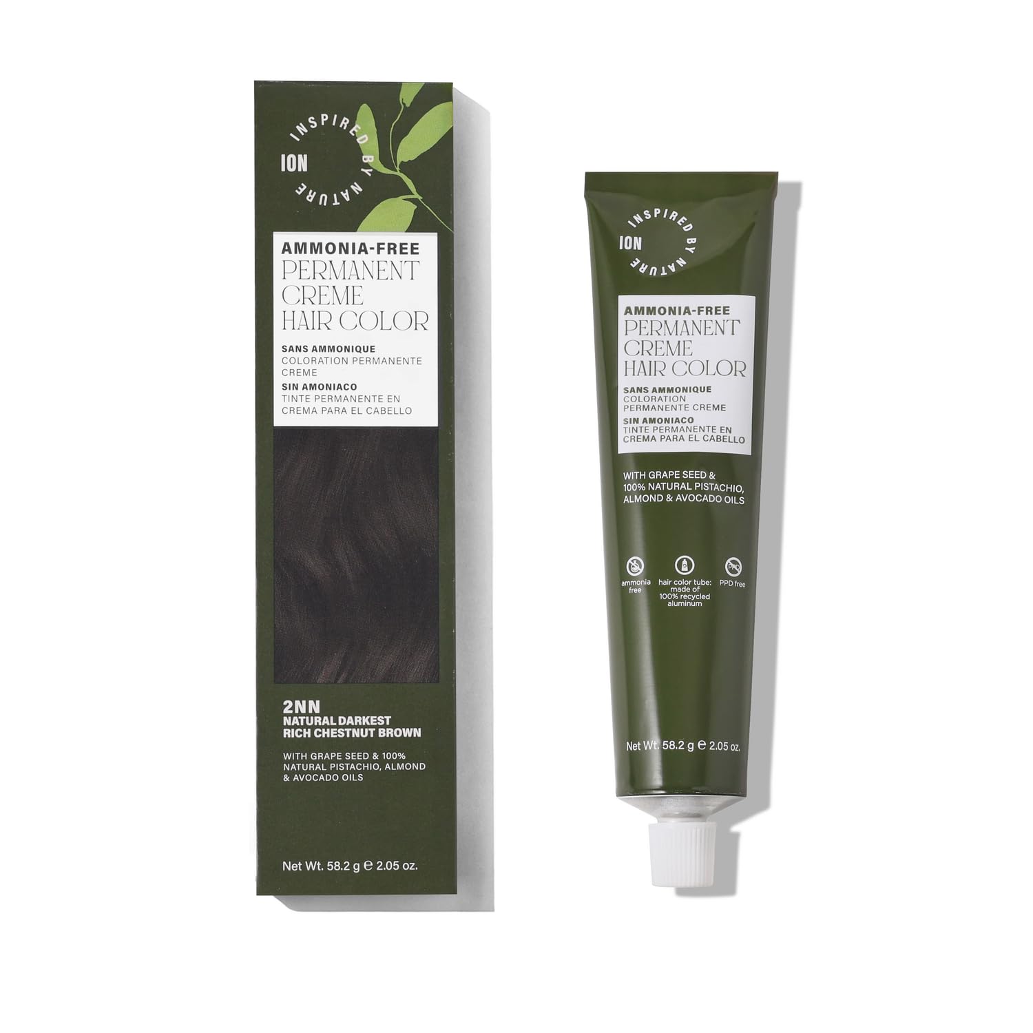 Amazon.com : ion Inspired By Nature Permanent Hair Color Natural