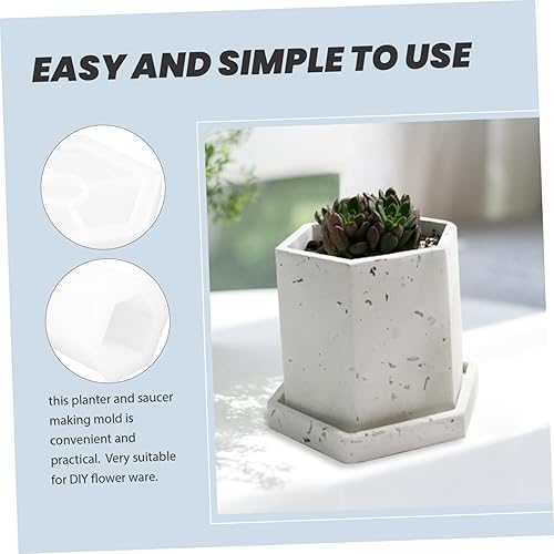 Miniatura 5 de COHEALI 1 juego de mesa de resina epoxi de mesa de resina epoxi maceta moldes de silicona moldes de hormigón Molde de para Resina de escritorio