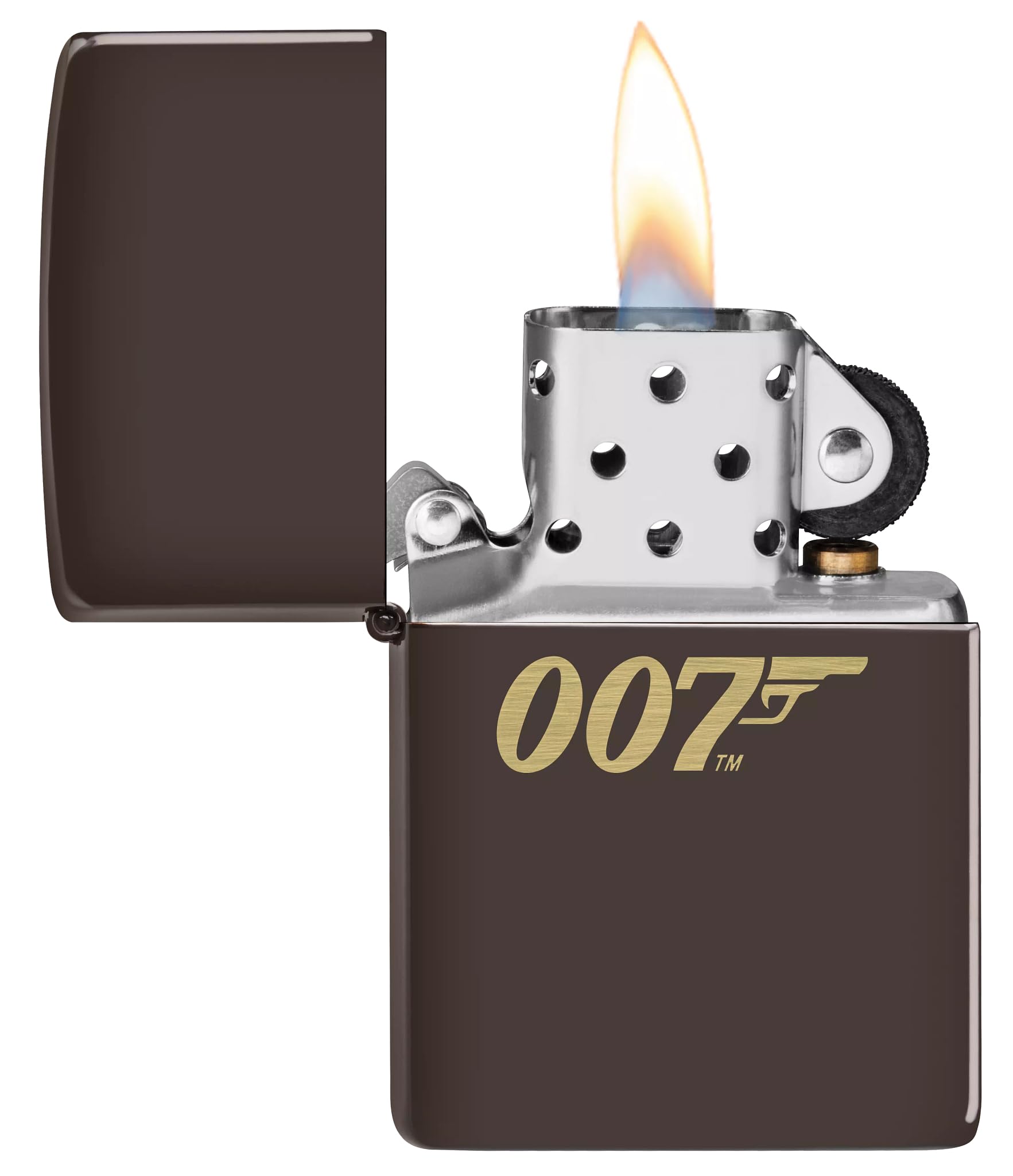 Zippo Windproof Lighter, James Bond Design, Brown, Laser Engraving, Refillable, Reusable, Windproof Design - Image 3