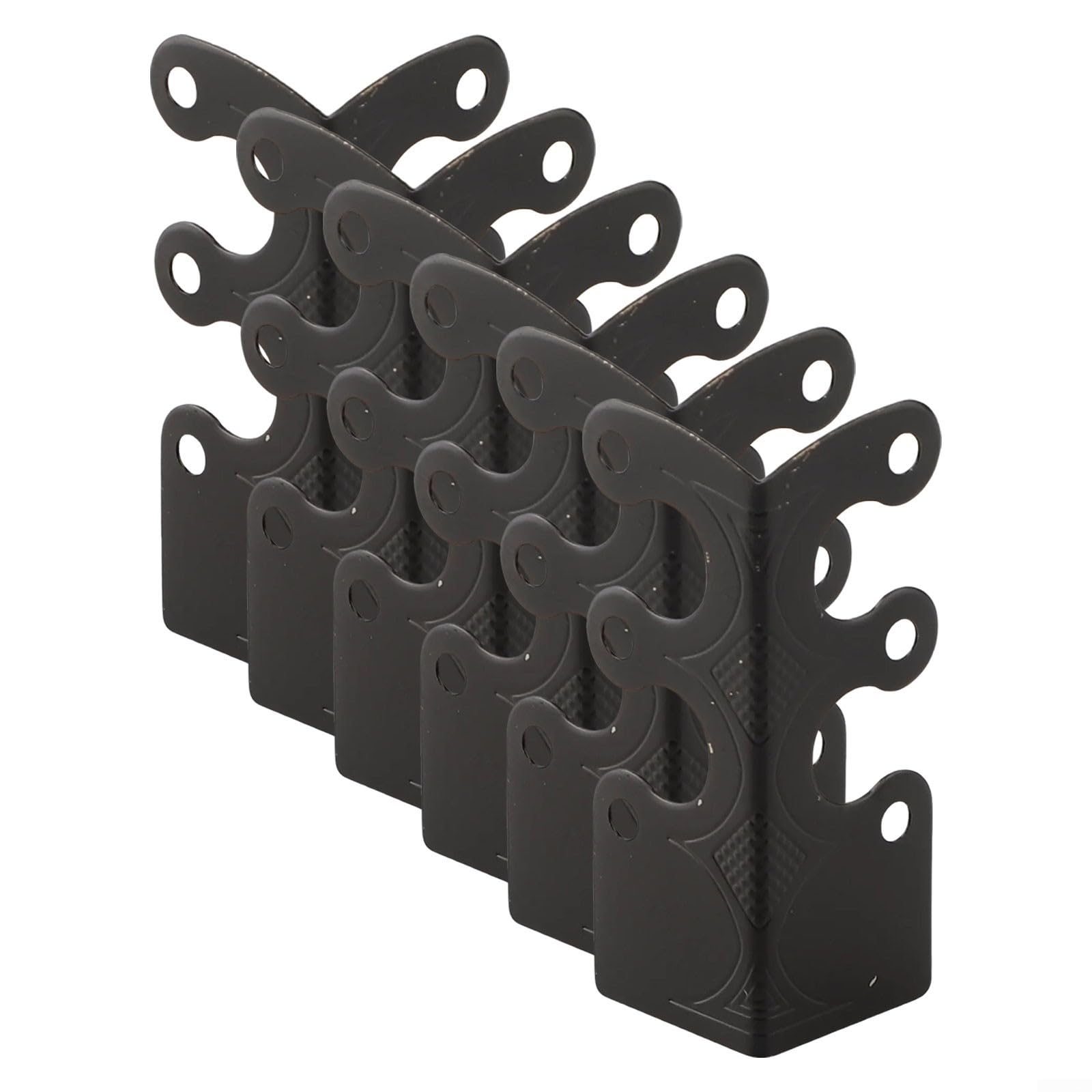 FACAIIO 6PCS Skiffers Baseboard Corner Protectors, Vintage Metal Corner Protector,Solid Brass Skirting Board Corner Protectors Decorative Protector Cover FOR Residential Commercial(Black)