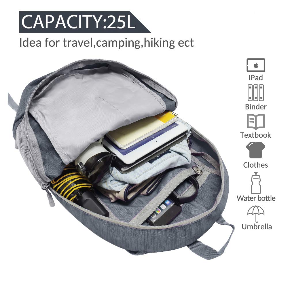 Snapklik.com : ZOMAKE 25L Ultra Lightweight Packable Backpack, Foldable ...