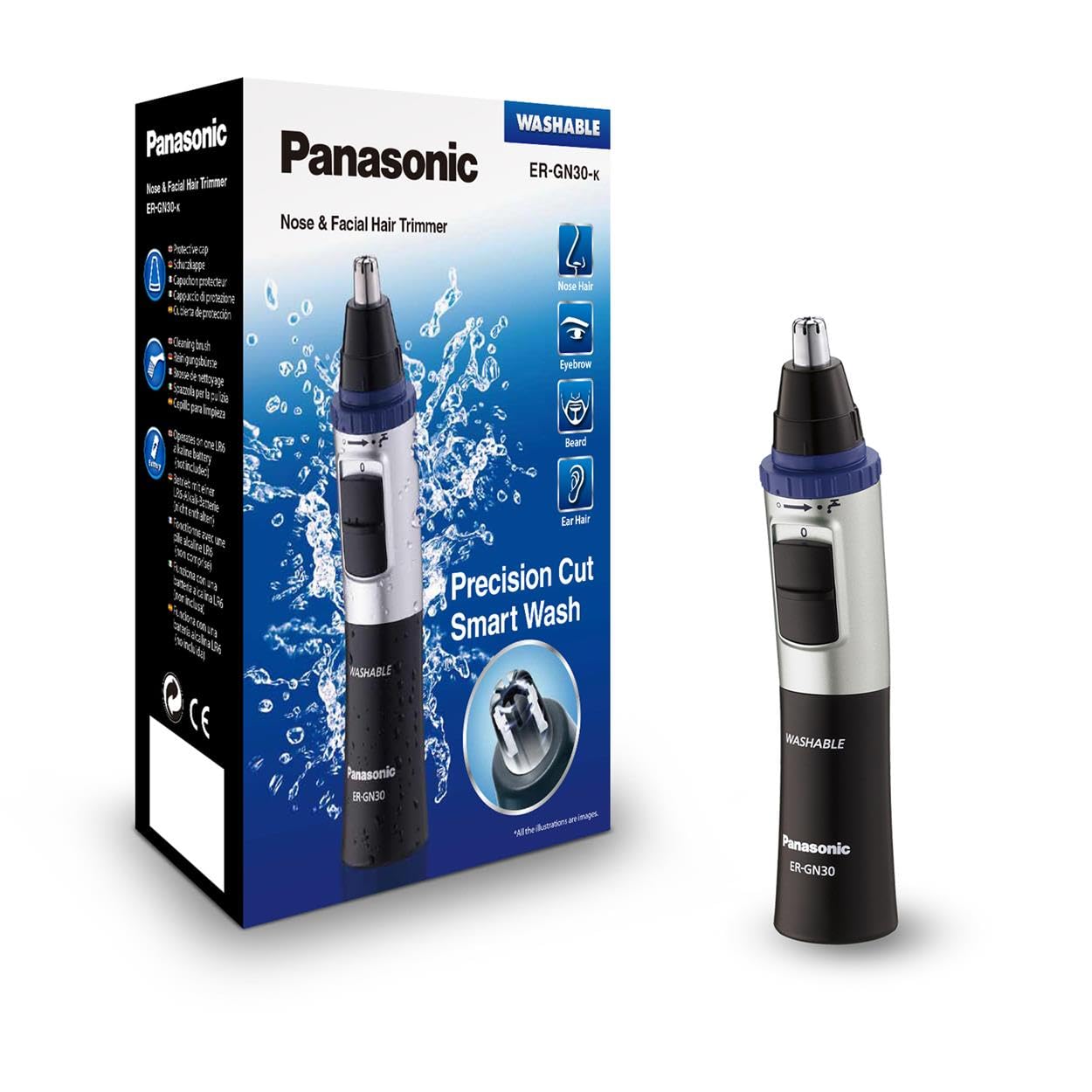 Panasonic Er-Gn30 Nose Ear & Facial Hair Wet And Dry Trimmer