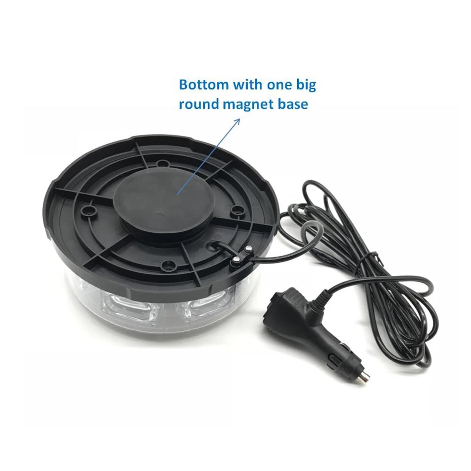 Luz de advertencia LED ámbar for techo de coche, lámpara de señal estroboscópica for vehículo, luces de emergencia de policía, baliza con montaje magnético de 12/24V
