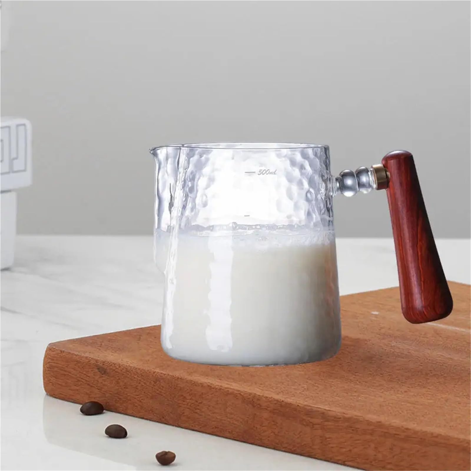 Jarra for espumar leche, 2 uds., crema, Latte, café, guirnalda, máquina, decoración artística, jarra de, espuma, Espresso Para Espumar(Transparent B)