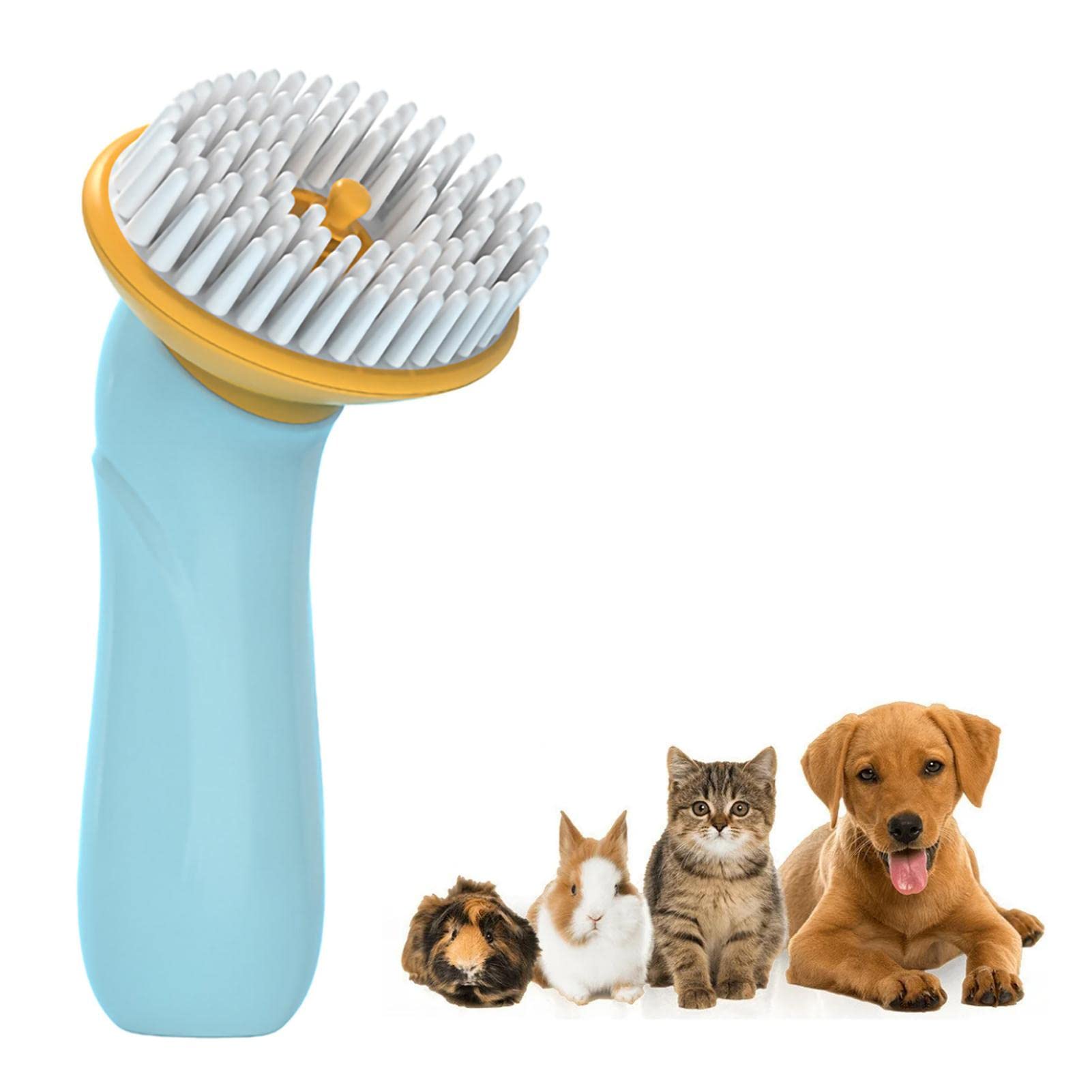 Cepillo de baño para perros Cepillo de masaje para baño de mascotas para perros y gatos Cepillos de masaje para mascotas para muda y aseo del cabello Cepillos para animales Dispensador de champú para